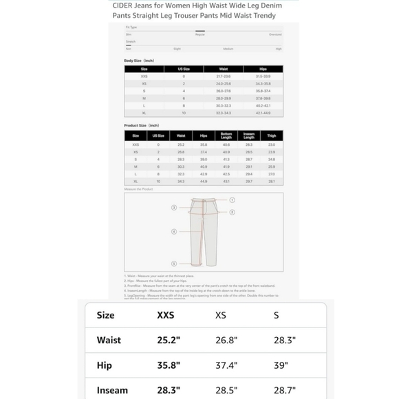 Cider Denim High Waist Wide Leg Jeans Size Small - Picture 11 of 16